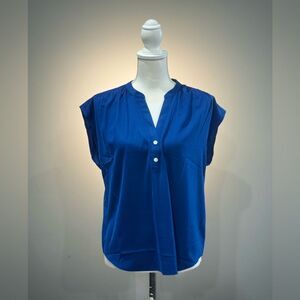 Blue Banana Republic Factory Sleeveless Boxy Fit Blouse Size S NWT